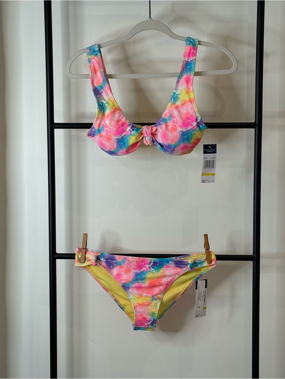 California Waves Tie Dye Knotted Bikini